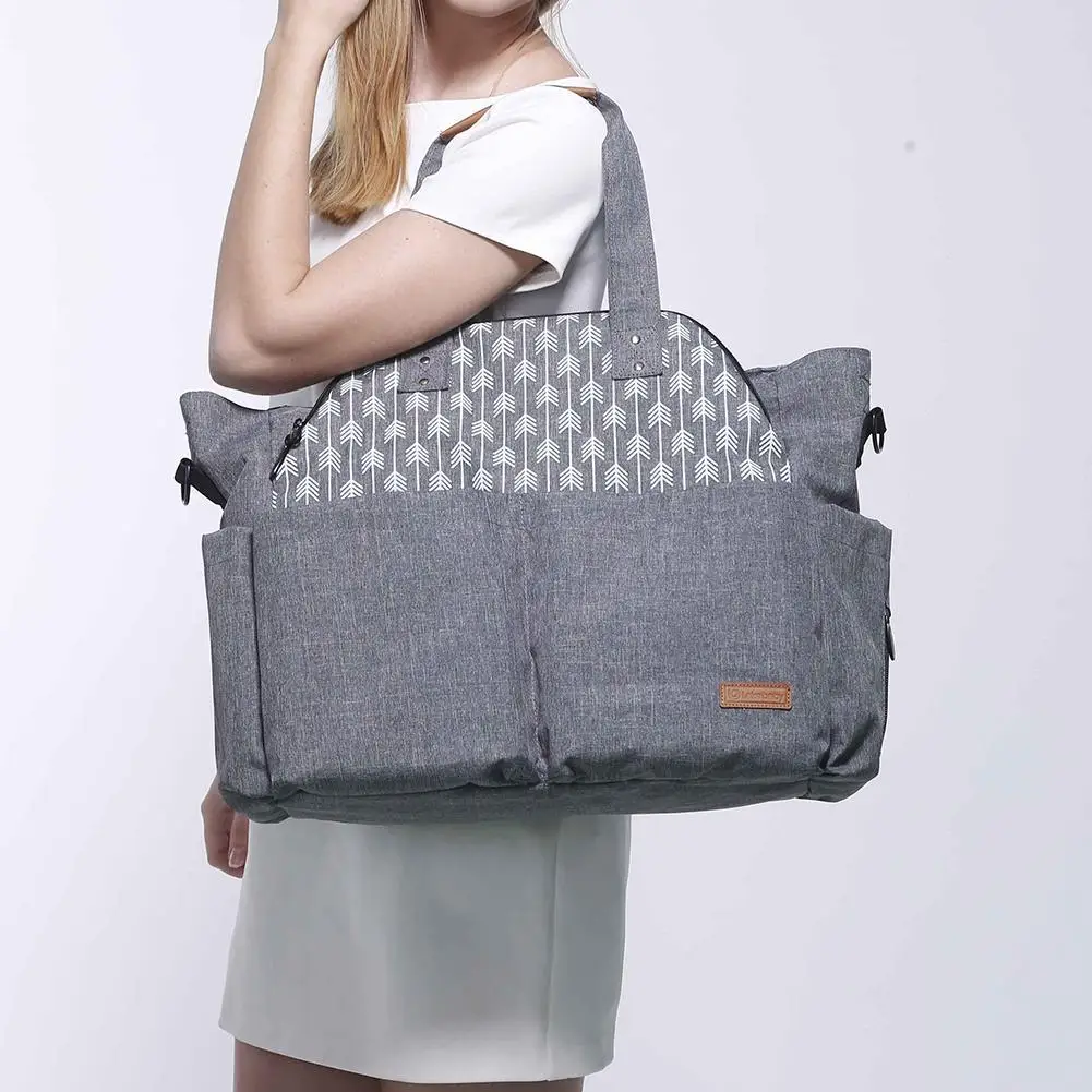 

Multi-functional Mummy Bag Large-capacity Portable Crossbody Bag Diaper Bag Travel Backpack With Stroller Strap For Hanging