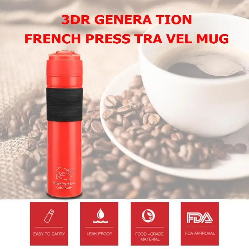 

300ml Mini Manual Coffee Filter Cup Maker Portable Handheld Pressure Espresso Coffee Machine Pressing For Home Travel