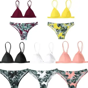 

Sexy Women Push-up Bikini Set Padded Bra e Swimsuit Swimwear Bather Suit biquini New 2018 Summer Swimming Suit