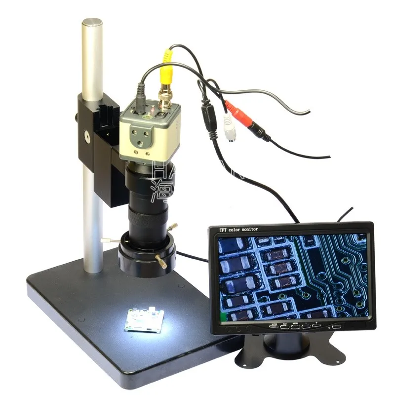 

HD 800 Lines BNC Out Put Industrial Microscope Camera with 7" Display Screen