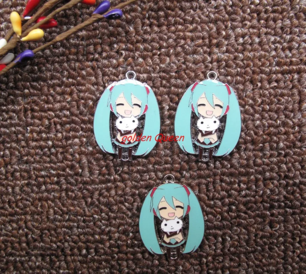 

wholesale 20PCS cartoon anime Metal Charm Pendant DIY Necklace Jewelry Making