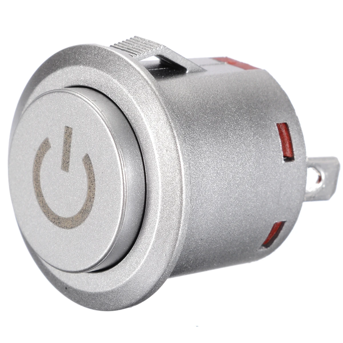 1 pc 12V Push Button Switch Led Light Power Symbol Push Button Momentary Latching Computer Case Switch 1NO 1NC