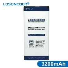 LOSONCOER 3200 мАч BP-5T BP5T Высококачественная батарея для Nokia Lumia 820 820T стрелка 825 стрелка RM-878 820T 820,2 батарея для телефона