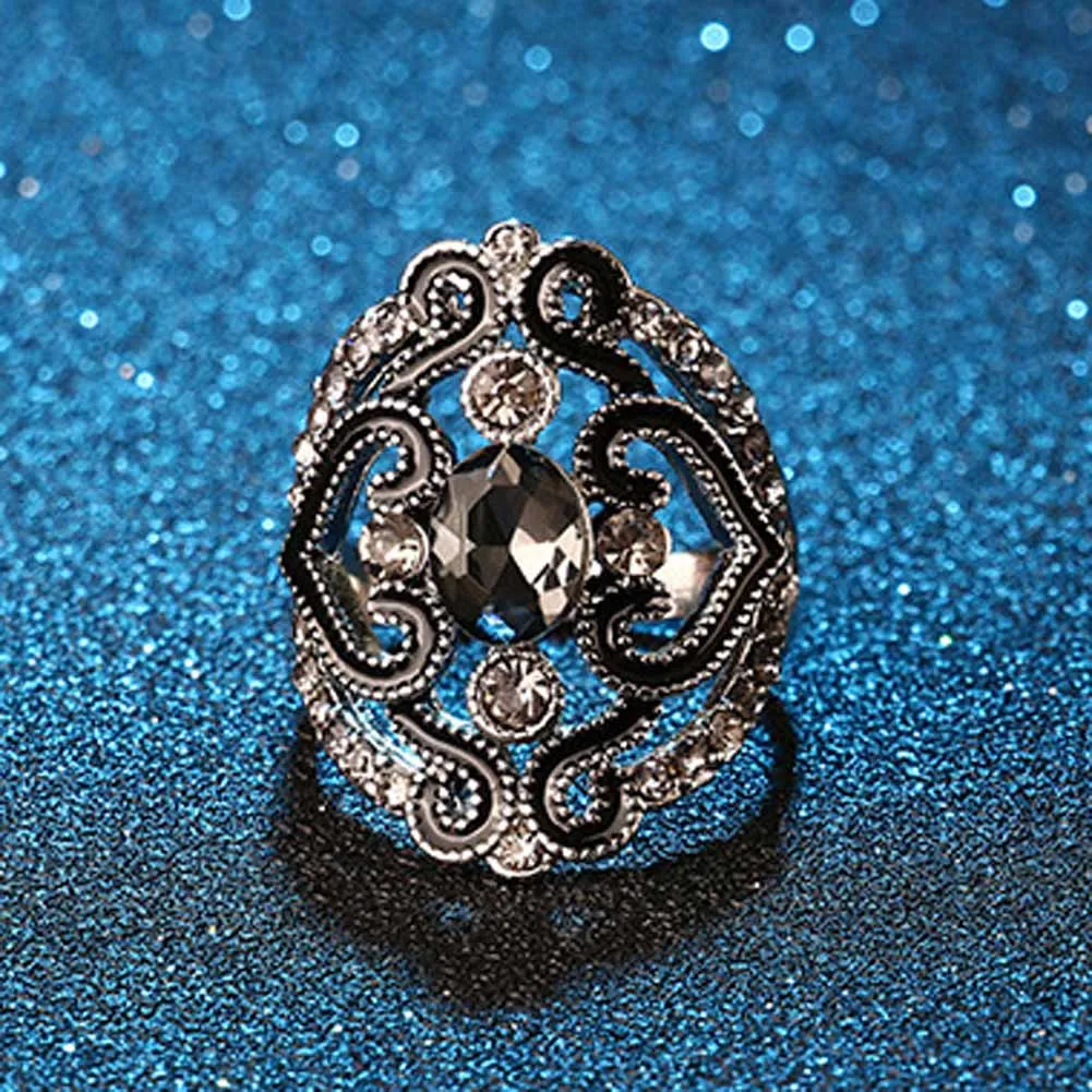 Новинка, 1 шт, полые кольца с узором для мужчин и женщин, античное кольцо из сплава, подарок на день рождения, ювелирные изделия