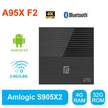 Android ТВ коробка A95X F2 Android 9,0 смарт-медиа-плеер 4 K Поддержка 2,4G& 5G Dual Band WI-FI RJ45 ЛВС USB HDMI оптический Смарт ТВ коробка