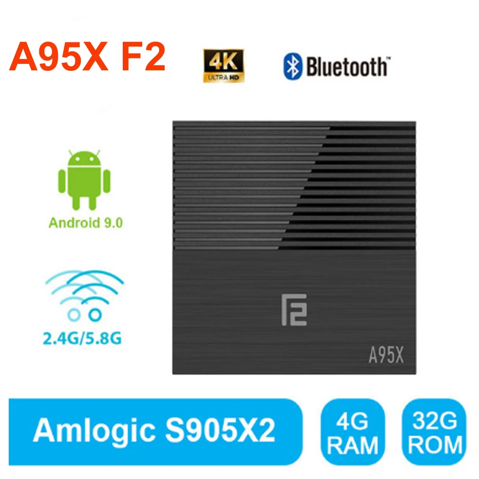 

A95X F2 TV Box Android 9.0 4GB RAM 4K Display 2.4G&5G Dual Band WIFI RJ45 USB3.0 HDMI Optical Smart Box Voice Control Support