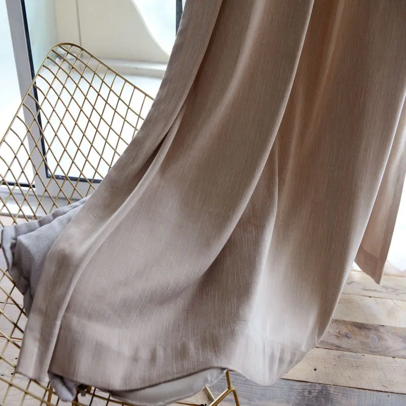 Cortinas de tratamiento de ventana de cortina opaca de Color sólido de lino de imitación ycenter cortinas de bloqueo de ruido para sala de estar de dormitorio