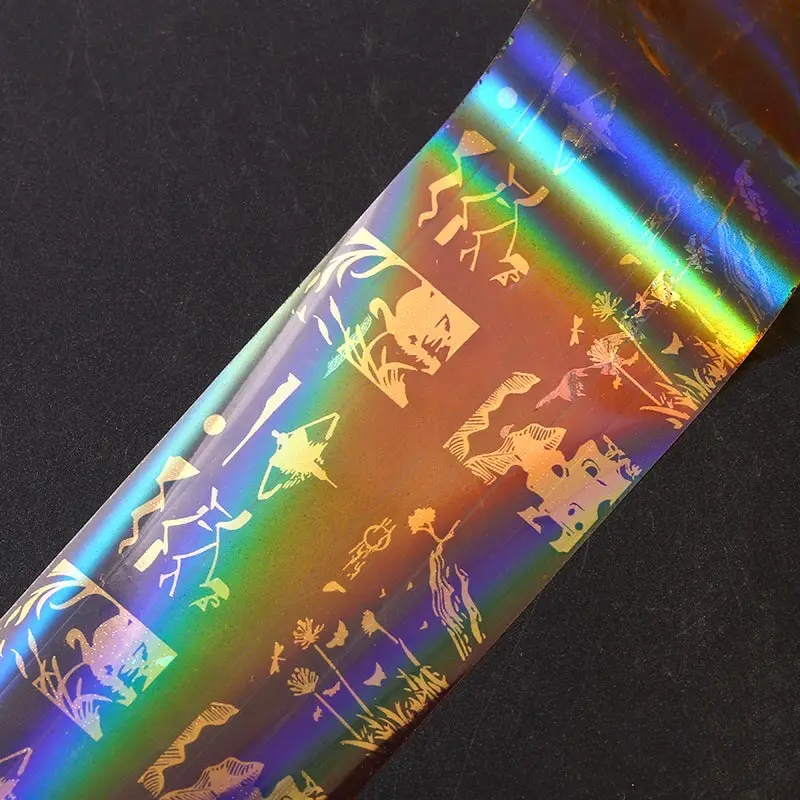 323 Blueness 4*100 см/рулон 3D пленка для ногтей наклейки золотой лазер звезда цветы Дизайн Маникюр УФ гель Дизайн ногтей украшения переводные наклейки - Цвет: 323