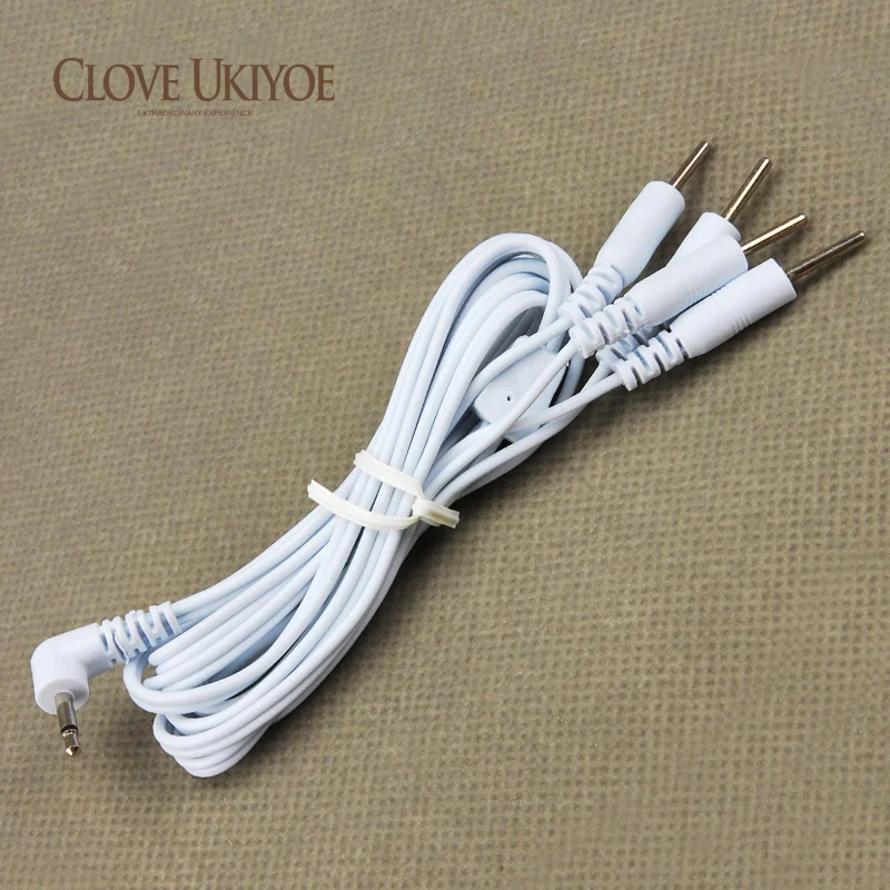 Physiotherapy Electric Shock Wire Accessories Adult Erotic Toys 4 Pin Cable For Diy Sex Toys For