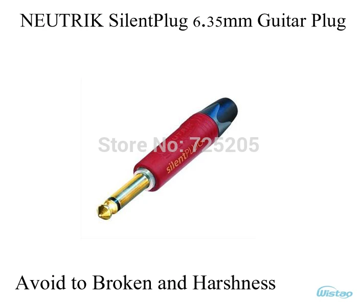 

SilentPlug 6.35mm Guitar Plug NP2X-AU-SILENT NEUTRIK Switzerland Die-casting Casing Avoid Broken Voice Audio DIY