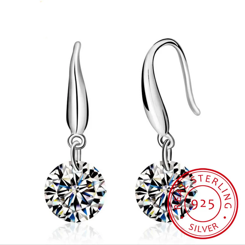 Серьги женские серьги из серебра 925 пробы с кристаллом Сваровски микро набор