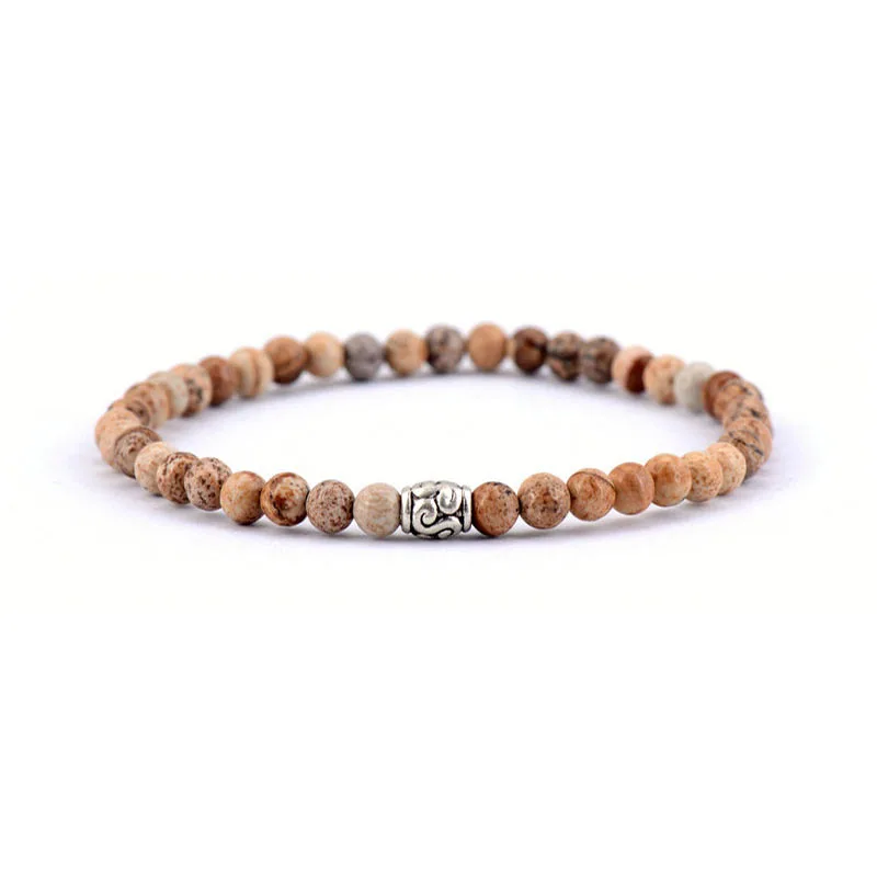 Браслет женский с тибетскими бусинами 4 мм|bracelet bohemian|jewelry braceletstretch bangle |