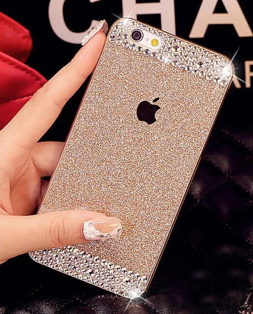 

Glitter powder rhinestone bling luxury diamond clear crystal hard for iphone4S 5S 6P 7G 8P for SamsungS3 S4 S5 S6 S6E+ S7E Case