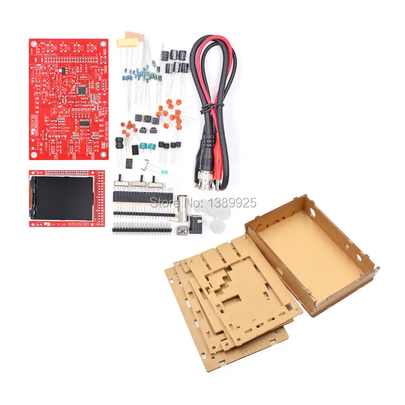 

DSO138 DIY Digital Oscilloscope Kit SMD Soldered 13803K Version With Transparent Acrylic Housing