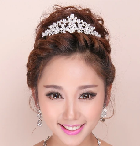  Trendy Wedding Bridal Prom Rhinestone Crystal Necklace Earrings Jewelry Set (6)