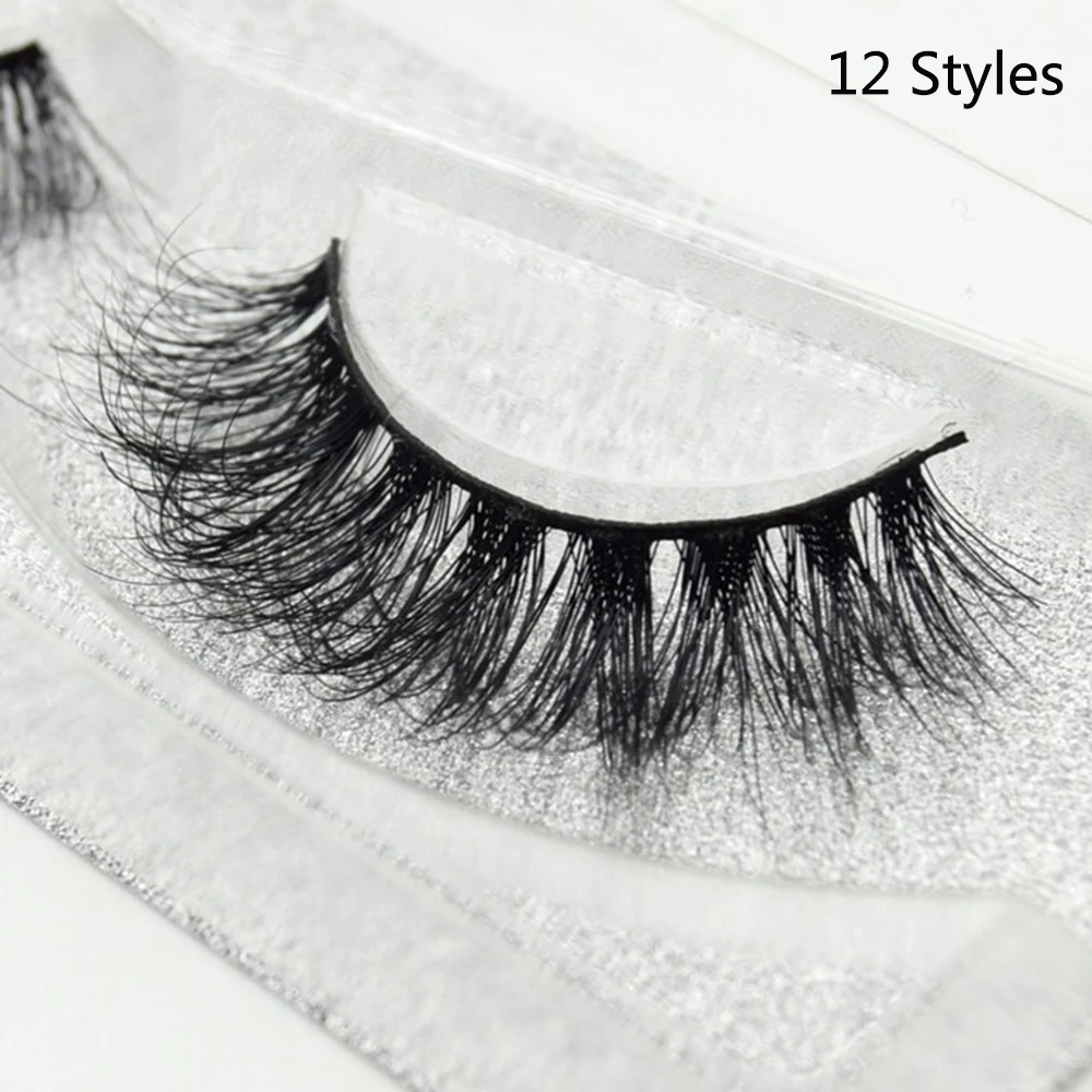 

3D Faux Mink Hair False Eyelashes Thick Long Wispies Handmade Eye Lashes Makeup Natural Cruelty-free Extensions Eyelash