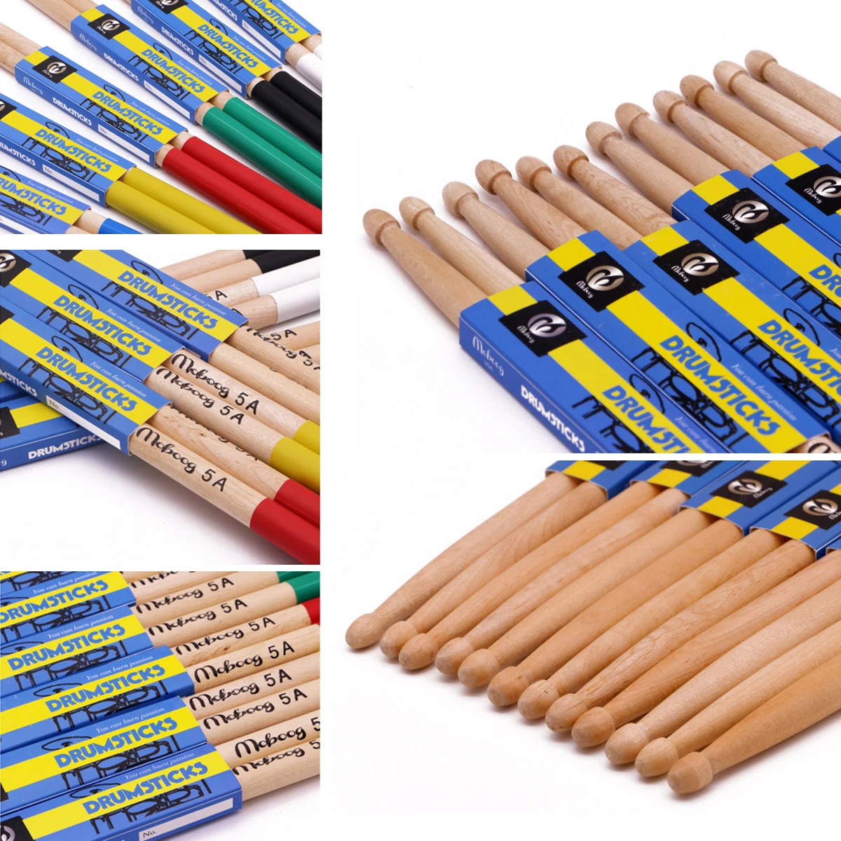 1 pair Non slip Rock Accessories Percussion Musical Design Stick