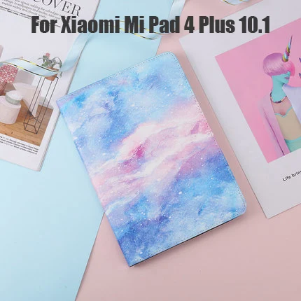 Для Xiaomi Mi Pad 4 чехол 8,0 дюймов планшет тонкий мраморный узор из искусственной кожи смарт-чехол с подставкой Fundas для Xiaomi Mi Pad 4 10 Plus 10,1 - Цвет: Mipad 4 Plus B