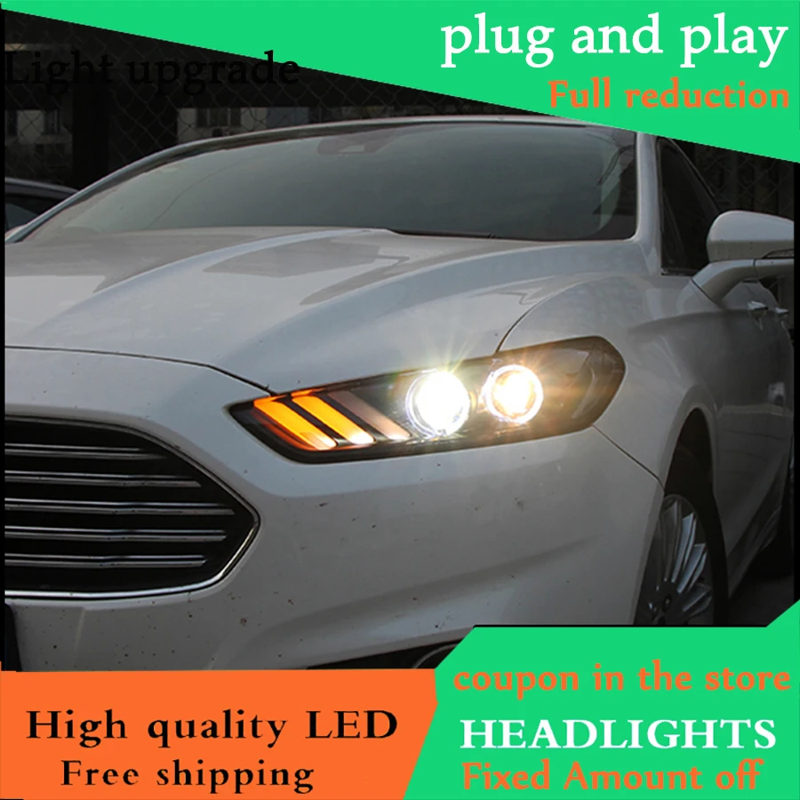 Автомобильный Стильный чехол с головкой для Ford Mondeo Fusion 2013 2014 2015 фары светодиодный