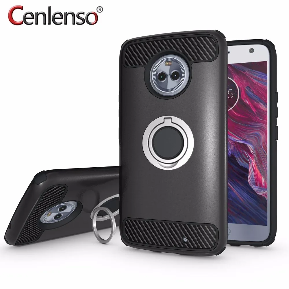 Cenlenso чехол для Motorola moto x4 Премиум TPU+ PC 2 в 1 дизайн с защитой от повреждений и кольцом кронштейн Non-slip Магнитный чехол для moto g5s плюс