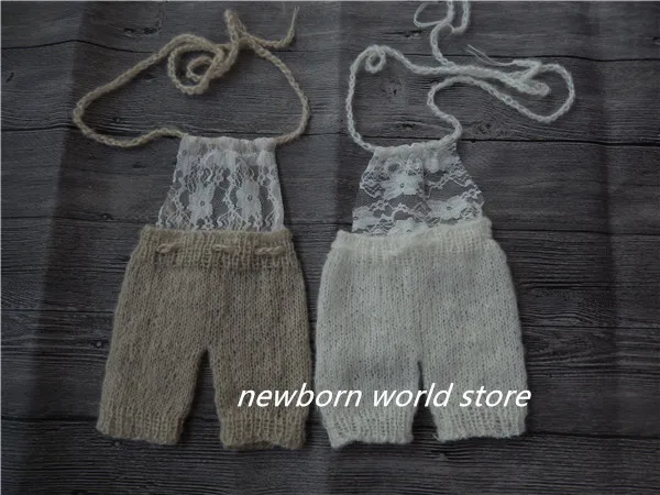

baby pants ,newborn photography props mohair and lacepants.