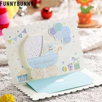 

FUNNYBUNNY Personalised Baby Wedding Invitation Day Evening Invite Card Envelope