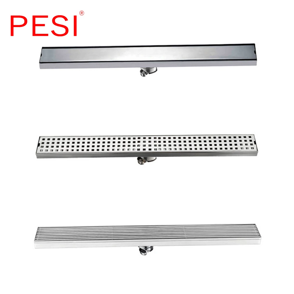 

304 Stainless Steel 60cm Linear Anti-odor Long Floor Drain Bathroom Invisible Shower Floor Drain.
