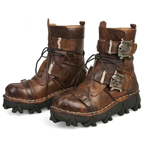 flat heel work boots