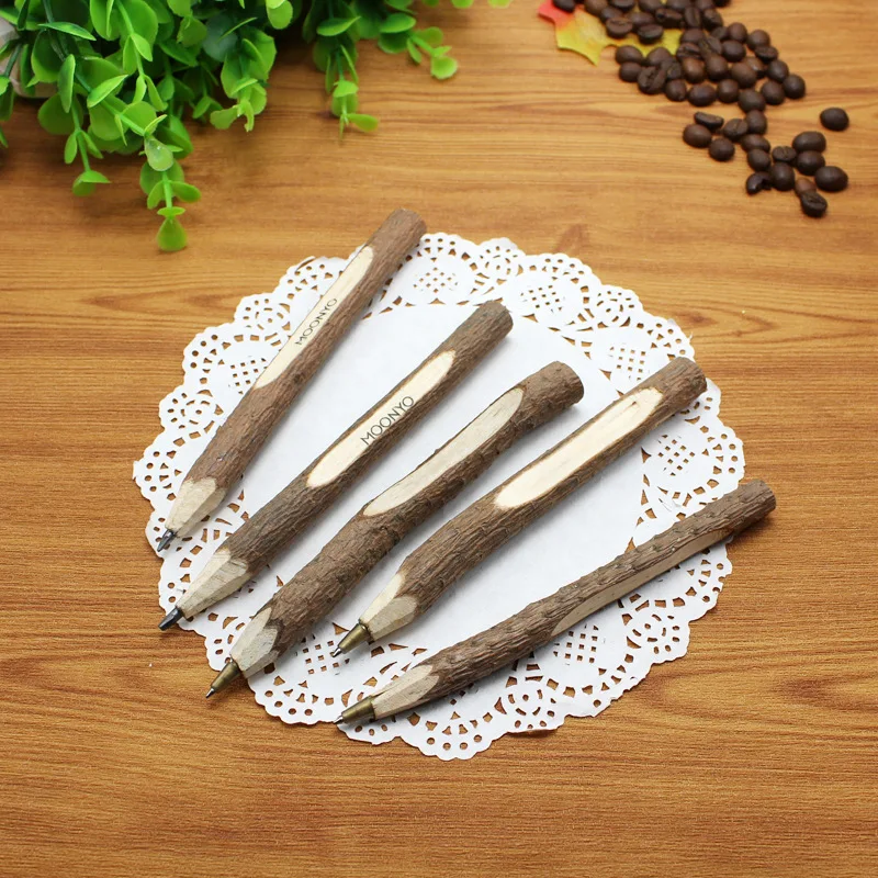 

Environmental Protection Wood Ball Pen Nature Branch Pencil Bark Pen Degradable Environmental Protection Pen