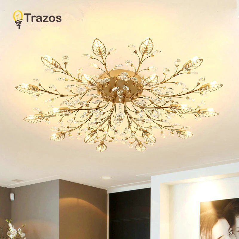 

TRAZOS New item fancy ceiling light LED Crystal ceiling lamp modern lamps for living room lights,AC110-240V DIY Crystal lighting
