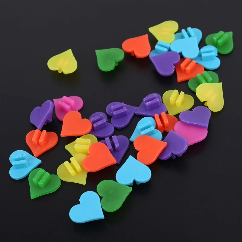 Hot Sell 1 Bag Bicycle Spoke Beads Decoration Colorful Heart Shape Kids Bike Wheel Clip