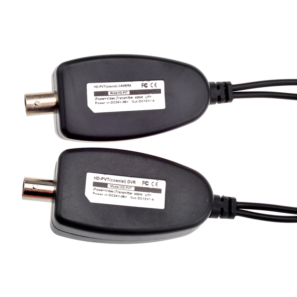 GADINAN AHD CVI TVI CCTV Camera Power Video Transmission Via One BNC Video Cable Up to 400M HD-PVT Power Video Transmitter
