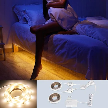

Vanjing Double Motion Sensor Double Night Light Strip 47Inch 36LED Smart Automatic Shut Off Timer LED Strip For Double Bed