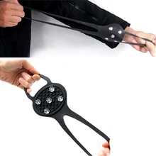 5 зубьев универсальные ледяные не лыжные ботинки шиповки зажимы скобы черные Защитные защитные ботинки