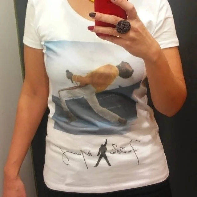 Летняя комиксная Мужская и женская футболка Pudo YF Freddie Mercury модная с коротким