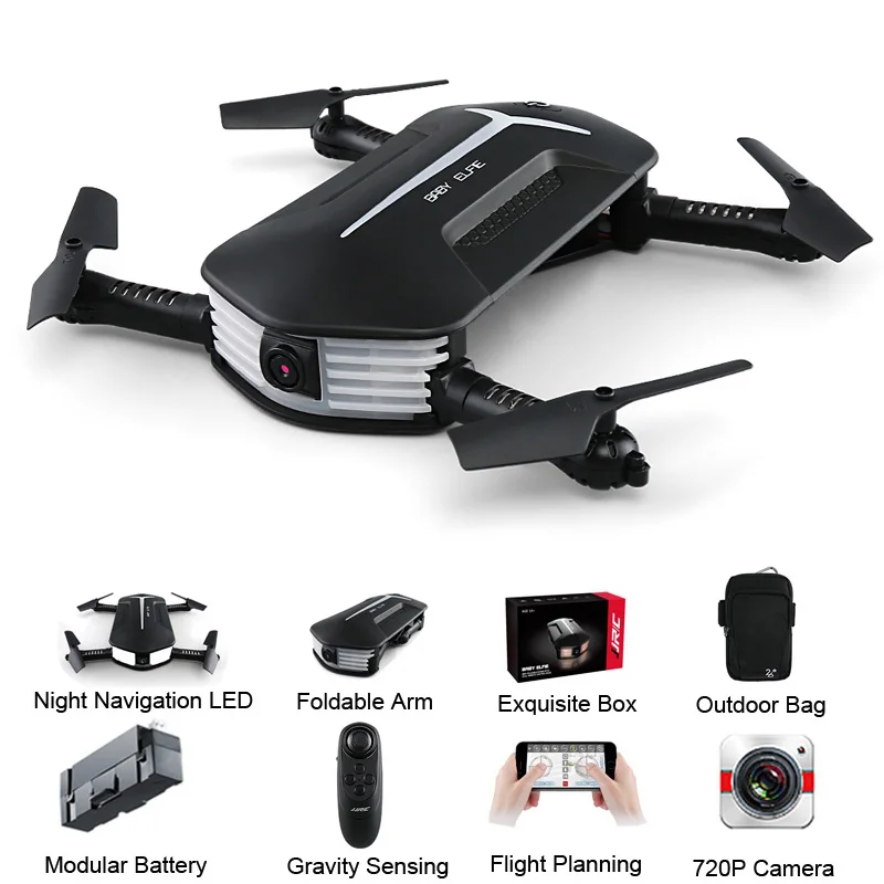 

JJRC JJR/C H37 Mini Baby Elfie Selfie 720P WIFI FPV With Altitude Hold Headless Mode Foldable RC Drone Quadcopter RTF