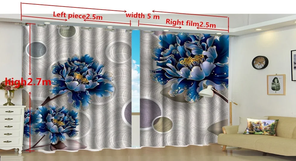 3D занавески 3D стерео Роза пространство индивидуальные занавески s практичные красивые затемненные занавески s