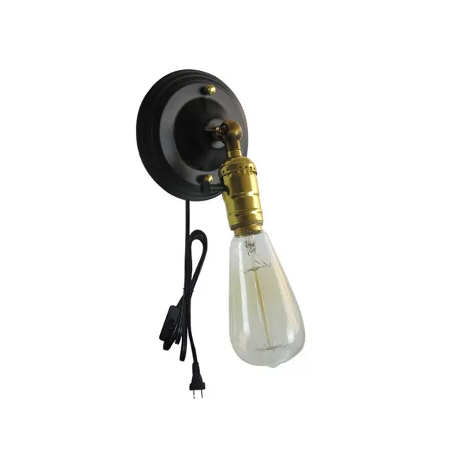 4 Colours E26 E27 Holder Wind Wall Lamp Loft Metal 4 Colours E26 E27 Holder Wind Wall Lamp Loft Metal Vintage Eu Us Plug