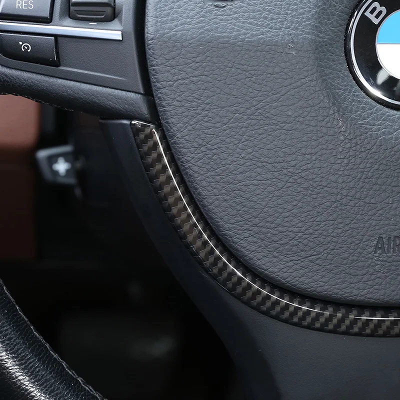Отделка на руль из углеродного волокна с блестками 1 шт. для BMW 5 серии F10 520 525 2011