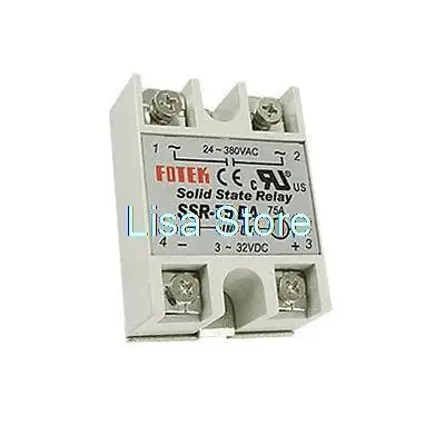 

3-32VDC Input 24-380VAC Output 75A Single Phase SSR Solid State Relay