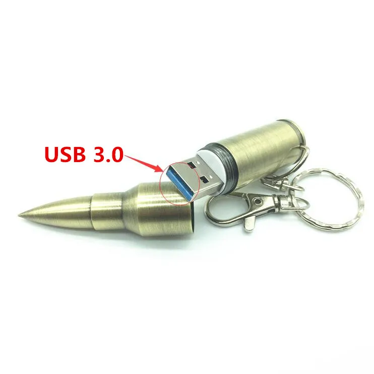 

USB 3.0 Full Capacity Brozen Metal Bullet Shape Genuine 64GB 8GB 16GB 32GB USB Memory Stick Flash Pen Drive Pendrive U disk