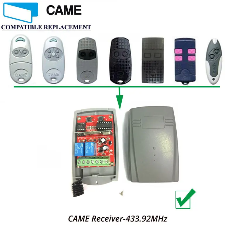 

2pcs CAME FIXED CODE Gate/Garage Door Opener Replacement Receiver DC 12-24V Easy Peogramming