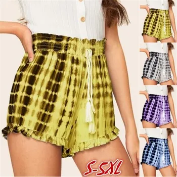 

Women Summer Casual Shorts Elasitc Waist Plus Size Printing Short S-5XL