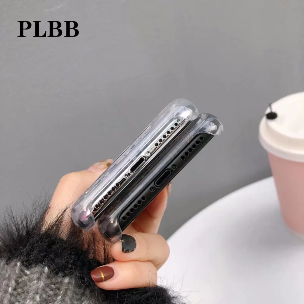 PLBB Модный чехол для девочек с жидким песком iPhone X 6 6S 7 8 Plus блестящая Звезда блестки