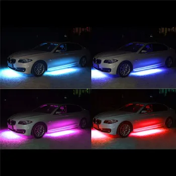 

Car LED Strip Decoration Lights 5050 LED Super Bright RGB Multi-Colors Car Bottom Lights Music Active Sound System Neon Light
