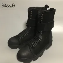 Черные и уличные высокие замшевые зимние панковские ботинки на шнуровке теплые мужские зимние ботинки с плюшевой подкладкой