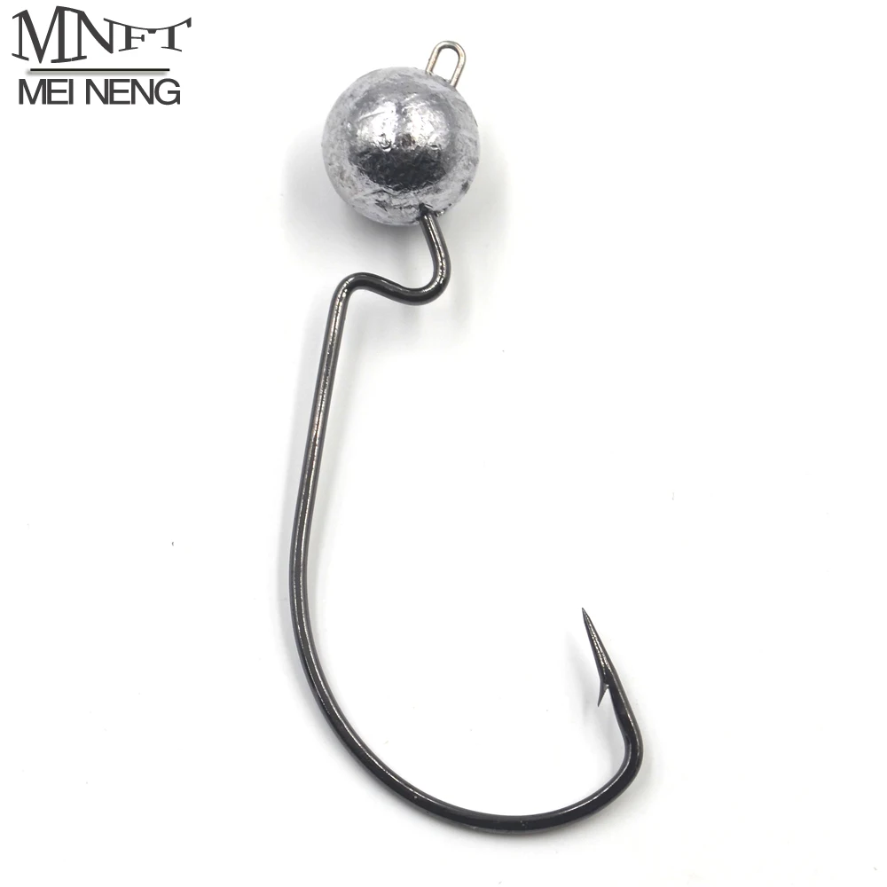

MNFT 5Pcs Round Lead Crank Sharp Hooks Weight 3.5g/7g/10g Jig Head Artificial Bait Worms Soft Lure Fishing Hook