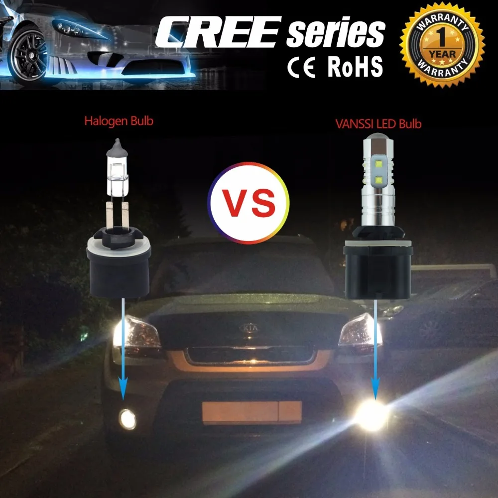 2 шт. Автомобильные светодиодные лампы H27 880 50 Вт 6000 К|h27 880|880 ledh27 led |