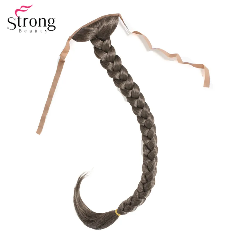 

StrongBeauty Blonde Long Fishtail Braid Ponytail Extension Synthetic Clip In Hairpiece COLOUR CHOICES