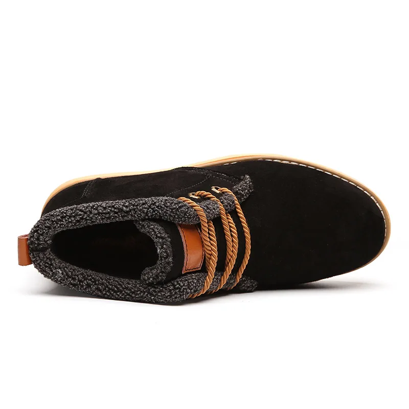 Calçados Homens Genuínos Neve Botas De Preto Couro Segurança Calçado Boots azul Andando Sapatos Adulto Para Pele Quente Casuais Masculinos Ankle Inverno Sneakers Urqx4U0Tw